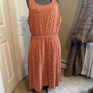 Lane Bryant Tobacco Brown Sleeveless Sundress Midi